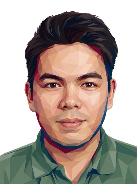 Vo Chinh — Geometric Low-Poly Art Portrait